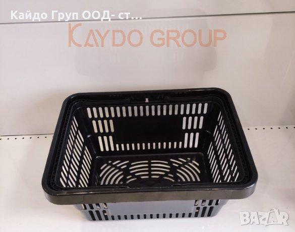 ПРОМО!!! Пластмасова кошница за пазаруване - черна 22л, търговско оборудване!, снимка 5 - Оборудване за магазин - 35966362