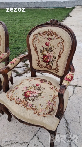 Кресла антикварни махагон 2бр., снимка 4 - Дивани и мека мебел - 52455280
