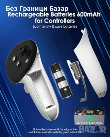 Нова Зарядна Станция за Quest 3 – Магнитно Зареждане + Батерии за игри, снимка 3 - Аксесоари - 49693286