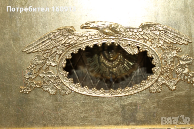 Оригинален античен австрийски стенен часовник с позлатена рамка., снимка 6 - Антикварни и старинни предмети - 51455435