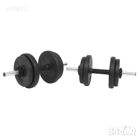 vidaXL Комплект щанга и дъмбели, 30 кг, снимка 3 - Фитнес уреди - 56148402