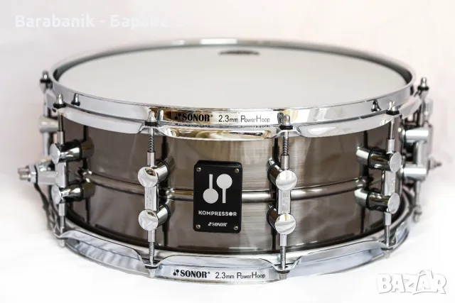  Чисто ново барабанче 14х5.75 Sonor Kompressor Brass , снимка 4 - Ударни инструменти - 56327500