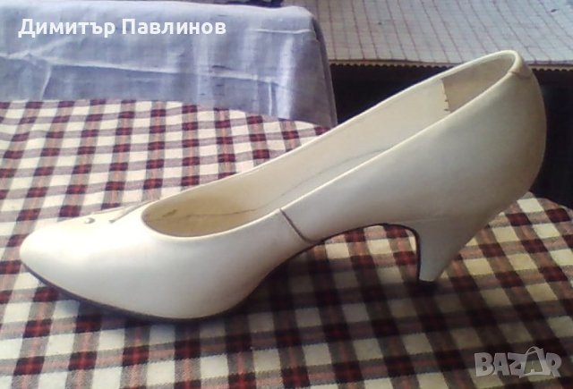 Дамски обувки ,естествена кожа  ,цвят бял и черен ,нови , снимка 7 - Дамски елегантни обувки - 41842631