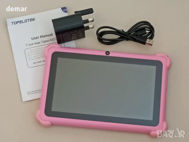 Детски таблет с WIFI, двойна камера, сензорен екран, удароустойчив калъф, родителски контрол, 3-7 г, снимка 7 - Таблети - 50765483
