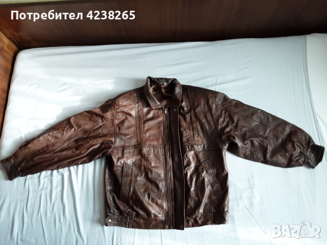 Кожено яке, естествена кожа, №56 кафяво, снимка 2 - Якета - 52221884