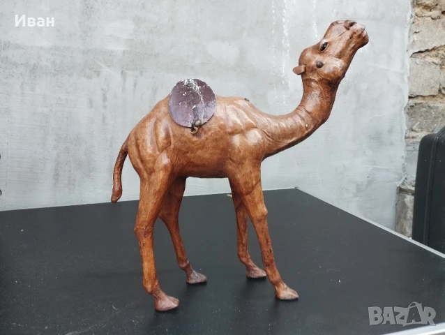 Статуетка Кожена камила / Кожена фигурка Кон , снимка 4 - Други ценни предмети - 51335706