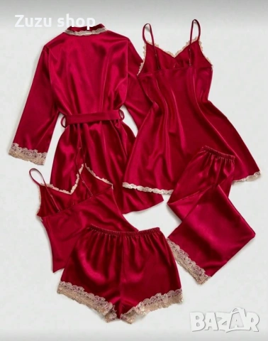 Комплект нощница от 5 части, налична в различни цветове, снимка 9 - Нощници - 53056568