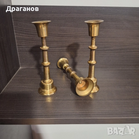 Месингови свещници, снимка 4 - Антикварни и старинни предмети - 52896353