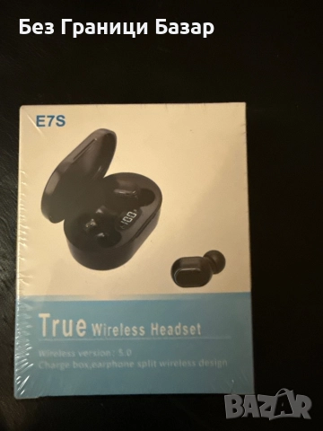 Нови Безжични слушалки Спортни с кутия за зареждане Earbuds за музика