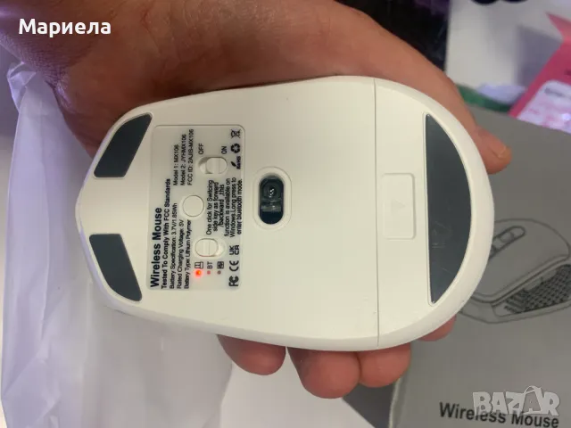 мишка MX106 JYHMX106 безжична 2.4G USB и Bluetooth ергономична , снимка 9 - Клавиатури и мишки - 47627649