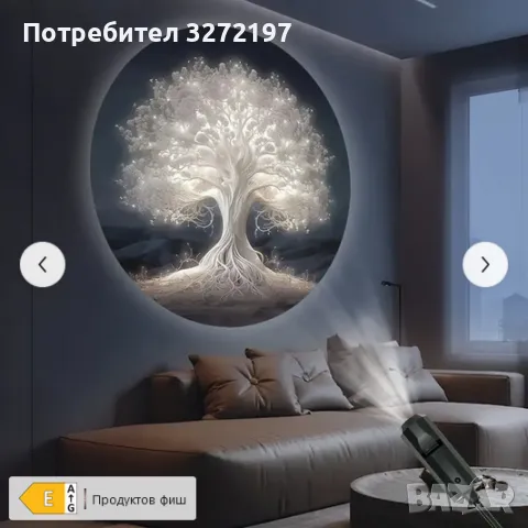 USB Захранвана LED Проекционна Светлина-Дърво на Живота , снимка 3 - Прожектори - 49178642