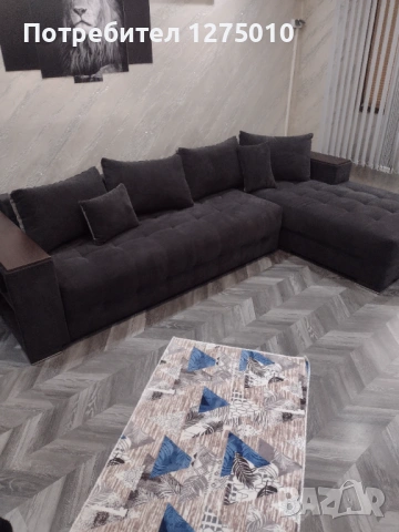 Ъглов разтегателен диван 