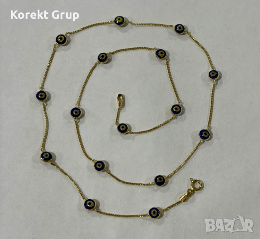 Златен синджир с маниста 3.85 грама 14 карата 585, снимка 7 - Колиета, медальони, синджири - 53037743