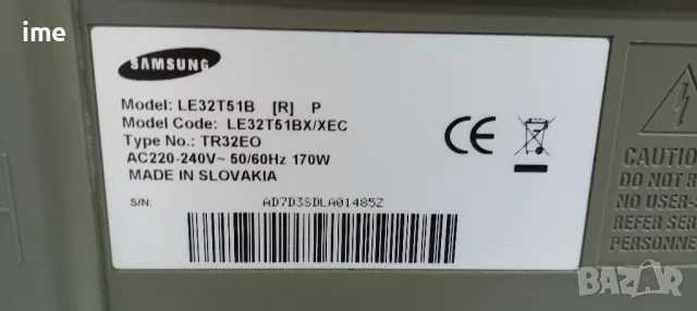 LCD Телевизор Samsung НОМЕР 04. Model LE32T51B. 32инча 81см. Работещ. С дистанционно., снимка 14 - Телевизори - 47568166