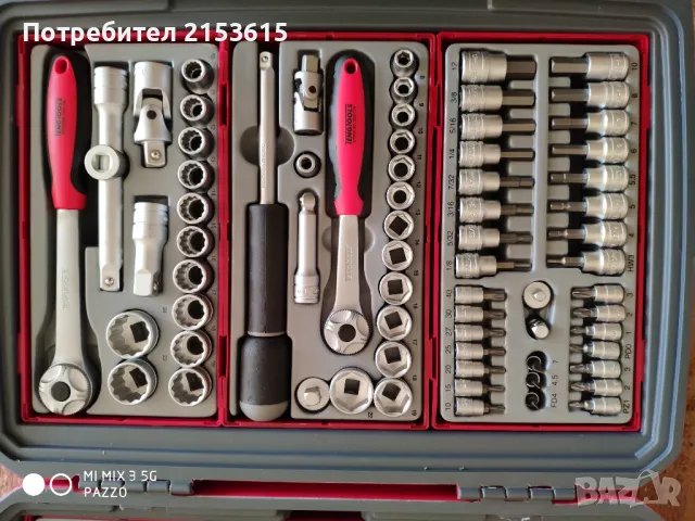 Teng tools тенг 1/4 ,3/8 , 1/2 гидория професионални вложки  отвертки ключове, снимка 3 - Куфари с инструменти - 48539656
