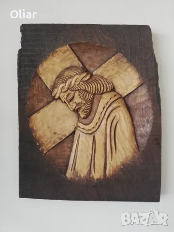 Много впечатляваща дърворезба с лика на Исус., снимка 2 - Декорация за дома - 49415091