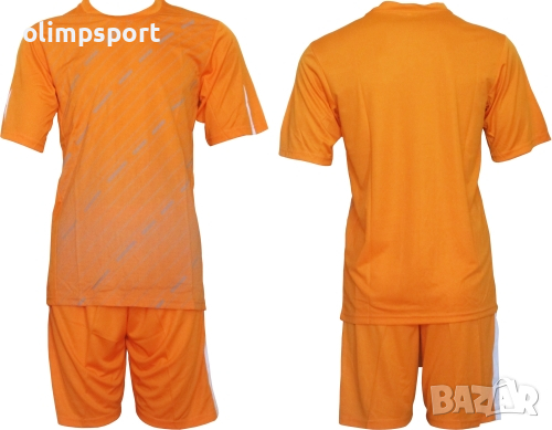 Екип за футбол/ волейбол/ хандбал, фланелка с шорти оранжево и бяло