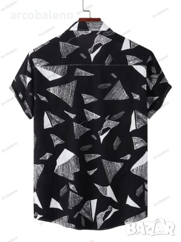 Мъжка памучна ежедневна риза с къс ръкав в плътен цвят, 10цвята , снимка 16 - Ризи - 41211154