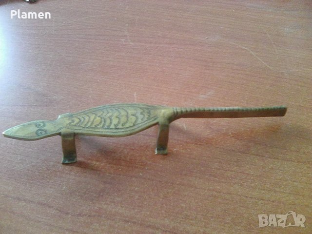 Месингов крокодил 2, снимка 4 - Други ценни предмети - 35706693