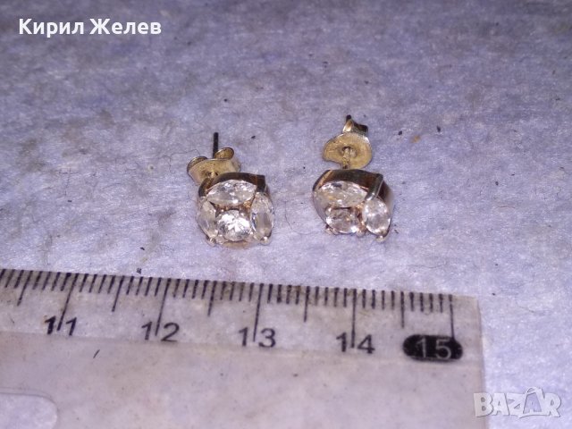 НЕЖНИ КЛАСИЧЕСКИ СКЪПОЦЕННИ СРЕБЪРНИ ОБЕЦИ СРЕБРО 925 с ЮВЕЛИРНО ФАСЕТИРАНИ КАМЪНИ БЯЛ ТОПАЗ 38530, снимка 7 - Обеци - 41451024