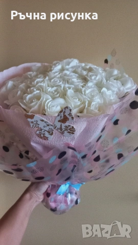 Големи букети,различни цени ,51рози,21рози,23рози, снимка 6 - Декорация за дома - 49894439