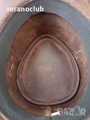 Каубойска шапка Естествена кожа Златисти катарами, снимка 8 - Шапки - 41883429