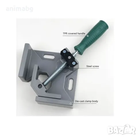 ANIMABG Скоба под прав ъгъл с една дръжка, Регулируема въртяща се челюст за заваряване, Алуминиева с, снимка 3 - Друга електроника - 49859315