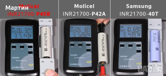 Батерия Molicel P45B 21700 4500mah 45А, снимка 11 - Друга електроника - 46834915