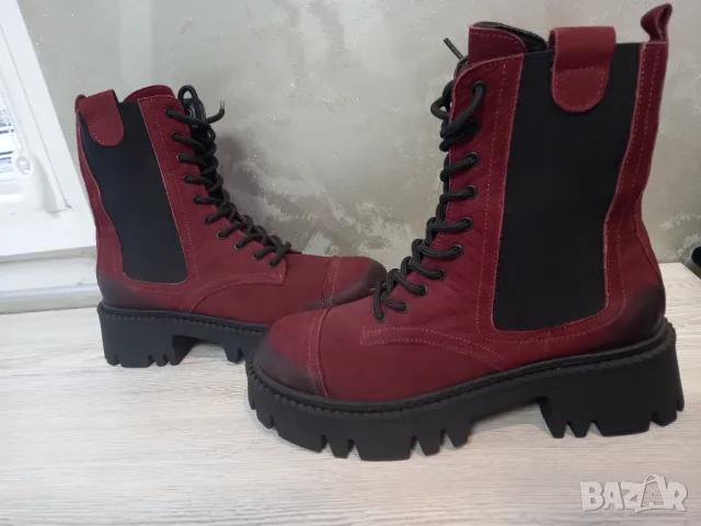 Ботуши - естествена кожа, шити номер 40, снимка 7 - Дамски боти - 47912923