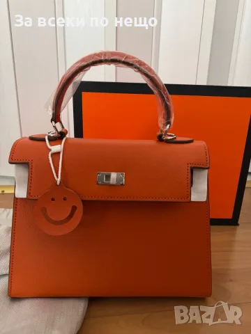 Hermes Kelly Луксозна Дамска Чанта В Класически Оранжев Цвят Код DST86