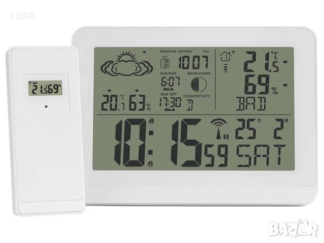 НОВИ! Радио метеорологична станция с външен сензор DCF