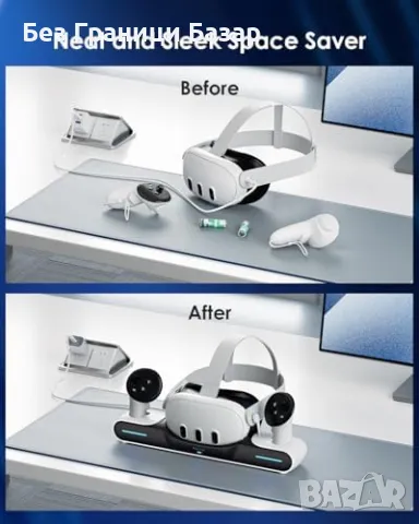 Нова Зарядна Станция за Quest 3 – Магнитно Зареждане + Батерии за игри, снимка 4 - Аксесоари - 49693286