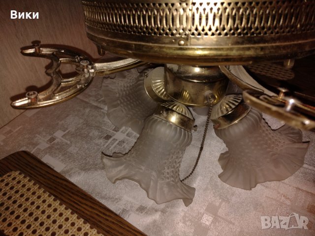 Вентилатор за таван Ceiling Fan 52 , 4 дървени остриета и 4 , снимка 9 - Полилеи - 34571467