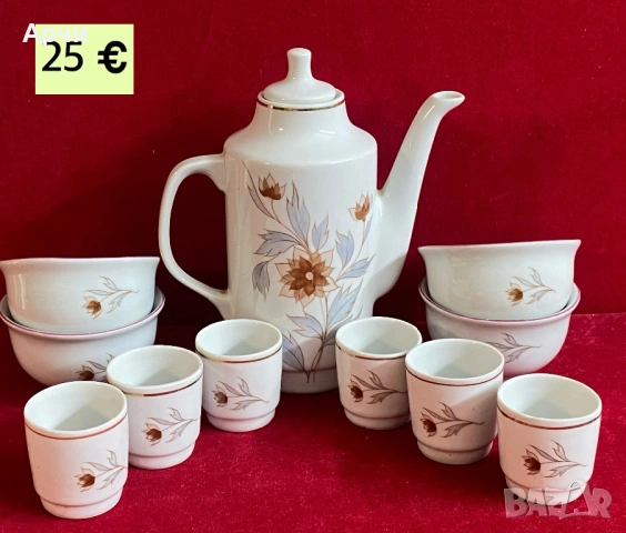 Ретро Български порцеланови сервизчета, снимка 6 - Сервизи - 53781669