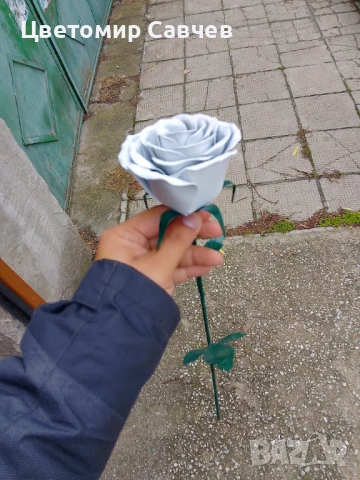 Метална роза ръчно направена ПРОМО, снимка 3 - Декорация за дома - 48201811