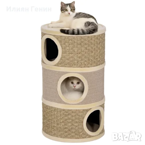 Драскалка PawHut, височина 79 см, Ø45 см, снимка 10 - За котки - 56241053