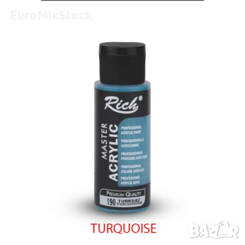 Комплект метални акрилни бои Rich Master Metallic Acrylic, 13 цвята х 60 мл, снимка 11 - Картини - 55911592