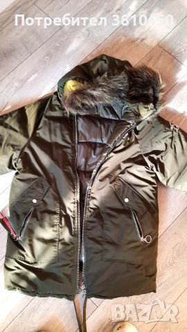 Страхотна парка с пухена качулка!, снимка 4 - Палта, манта - 41900911