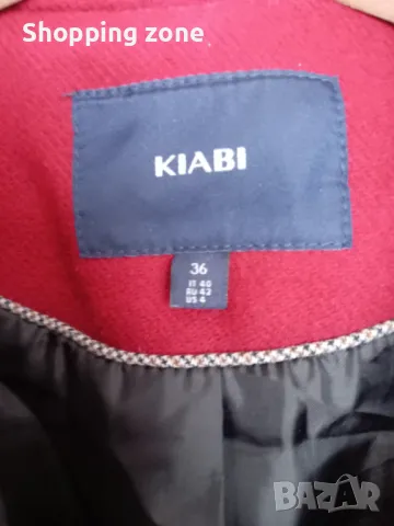 Стилно палто в бордо на Kiabi, снимка 2 - Палта, манта - 49232901
