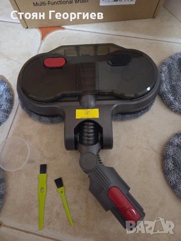 Двойно въртящ се моп комплект, съвместим с прахосмукачки Dyson V7/V8/V10/V11/V15, снимка 2 - Прахосмукачки - 53221583