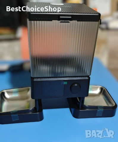 Автоматична хранилка за котки и кучета Oneisall 5L с 2 купи, гласов рекордер, автоматичен дозатор, снимка 8 - За котки - 53842370