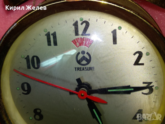 TREASURE MADE IN CHINA Стар РЯДЪК КОЛЕКЦИОНЕРСКИ РЕТРО МОДЕЛ МЕХАНИЧЕН КИТАЙСКИ БУДИЛНИК 28645, снимка 2 - Антикварни и старинни предмети - 44549547