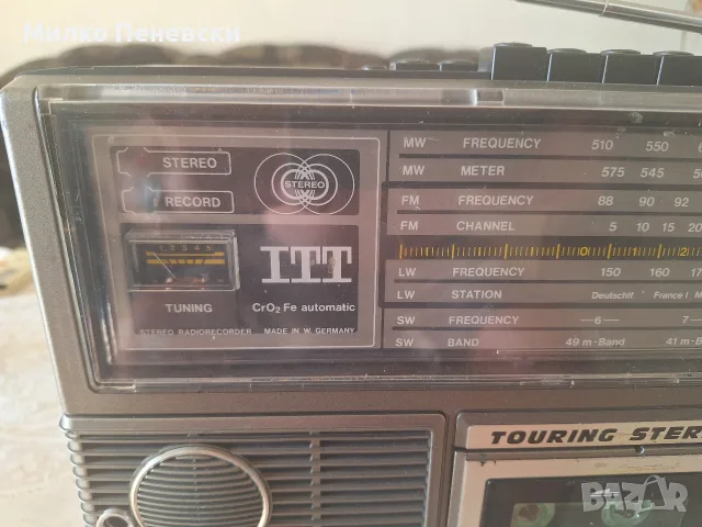ITT TOURING STEREO.STEREO RADIO CASSETTE RECORDER., снимка 2 - Радиокасетофони, транзистори - 55836660