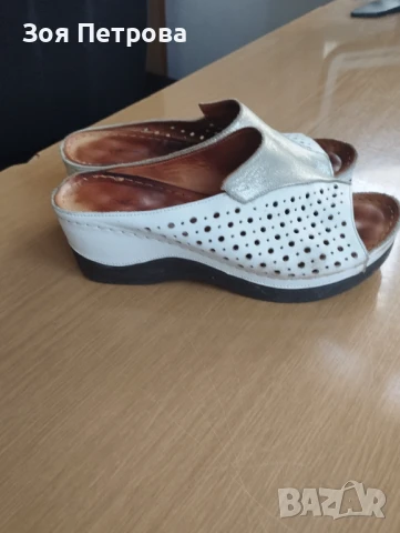 Дамски чехли естествена кожа - Мона Лиза, снимка 2 - Чехли - 50671412