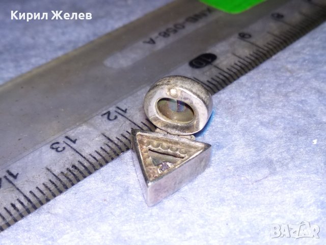 СТАРО СРЕБЪРНО АР ДЕКО БИЖУ АРТ ВИСУЛКА УКРАШЕНИЕ СРЕБРО 925 с ШЛИФОВАН КРАЛСКИ СЕДЕФ 18039, снимка 14 - Антикварни и старинни предмети - 40938202