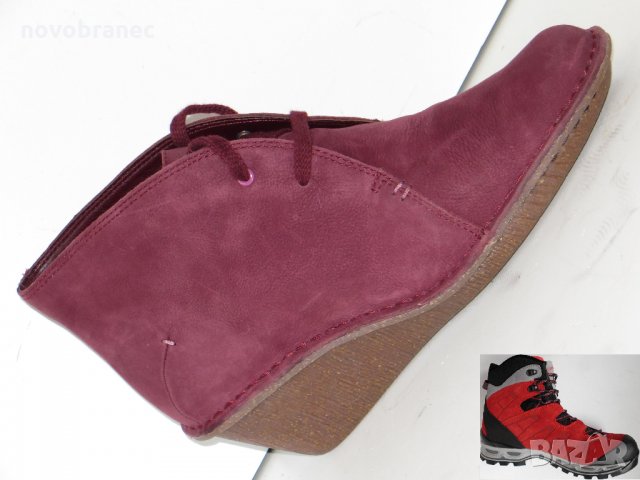 Clarks 41 полуботи платформа обувки естествена кожа, снимка 2 - Дамски боти - 35916171