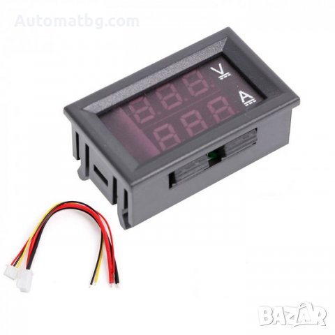 Волт и амперметър Automat, Електрически, За вграждане, 12 -24V, Черен
