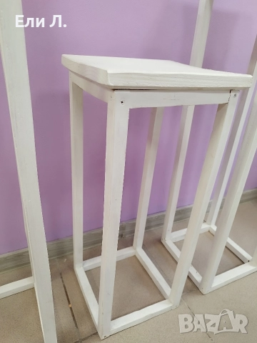 Дървени бели стойки 3 броя 