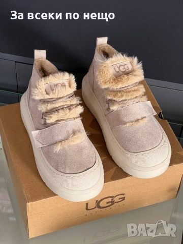 UGG Дамски Бежови Велурени Боти ЮДЖИДЖИ - Налични Различни Цветове Код E950, снимка 2 - Дамски боти - 51994475