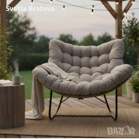 Люлеещ се стол Svinga - здрава стоманена рамка и мека възглавница